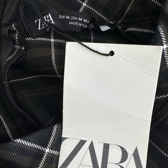 🖤 ZARA Plaid Mini Dress | Size M | New With Tags - Picture 6 of 8